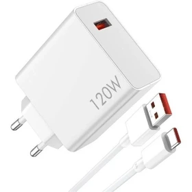 شارژر شیائومی توان 120 وات دو پین همراه کابل اصل 6 ماه گارانتی